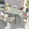 Primaster Lounge Möbelset Calvo 5-teilig natur mit wetterfestem Bezug