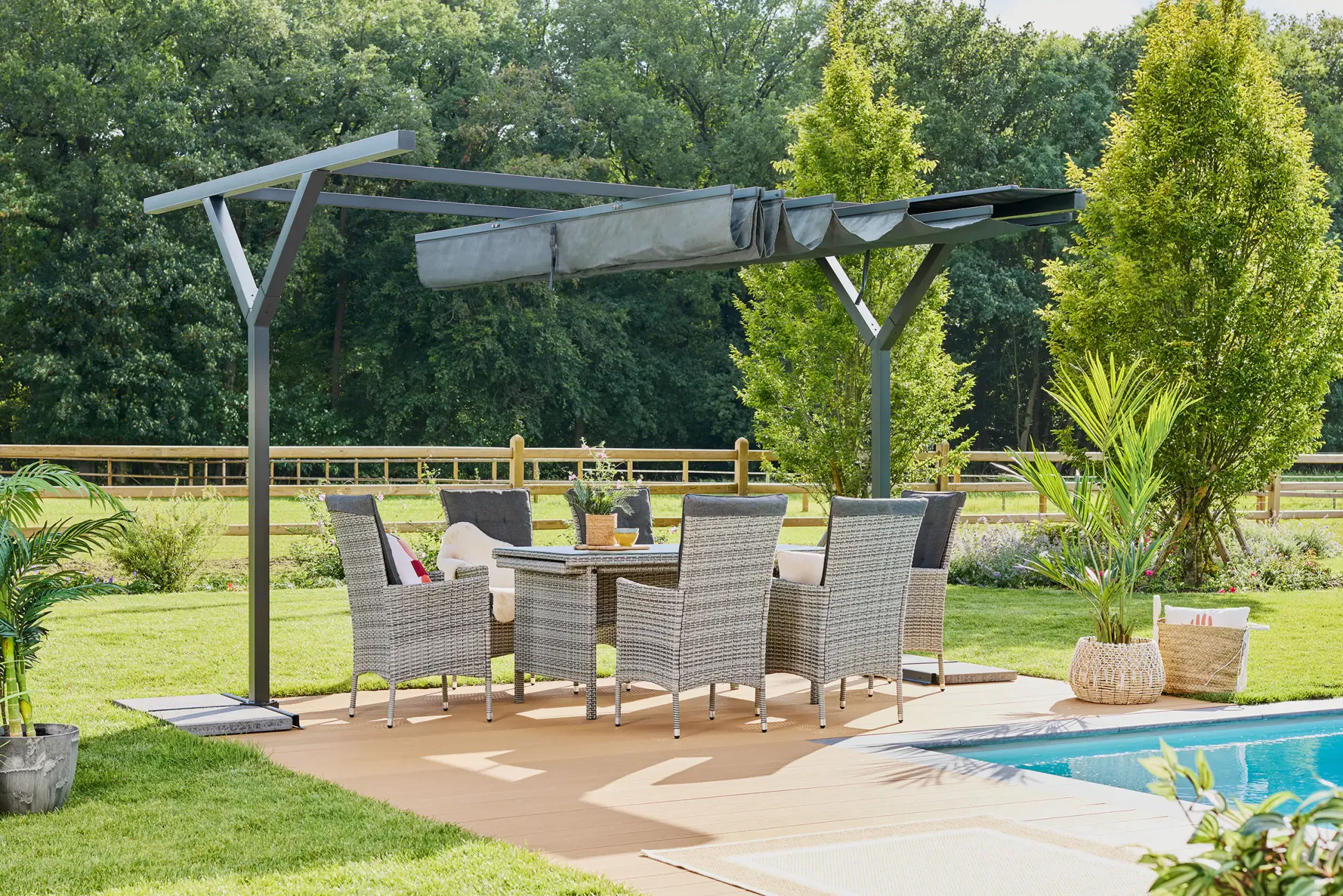 Primaster Raffpavillon Easy 300 x 360 cm anthrazit