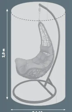 Primaster Schutzhülle Exclusive für Hängesessel Ø 110 cm, Höhe 200 cm