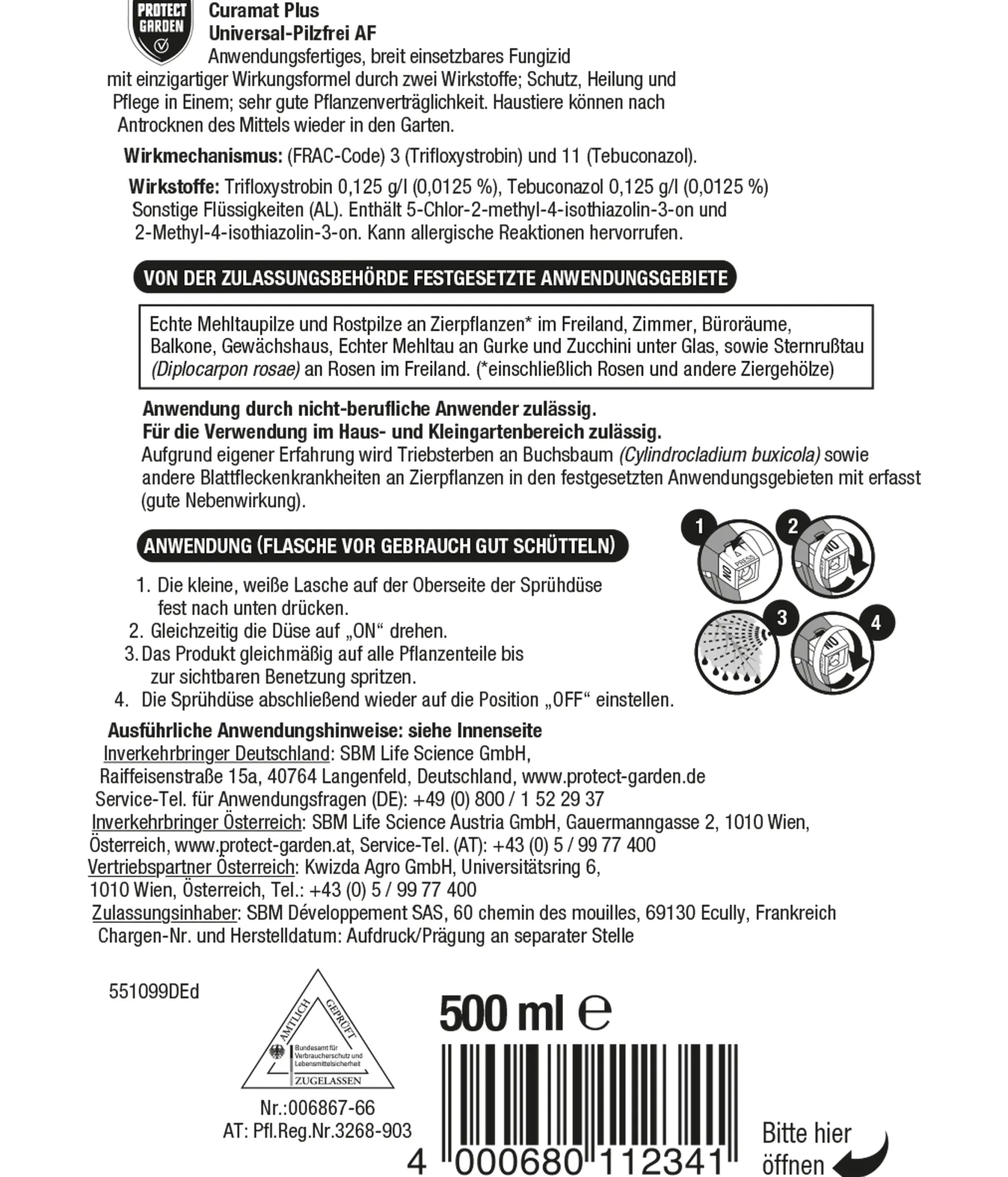 Protect Garden Curamat Plus Universal-Pilzfrei AF 500 ml