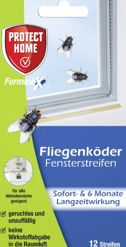 Protect Home FormineX Fliegenköder Fensterstreifen 12 Stück