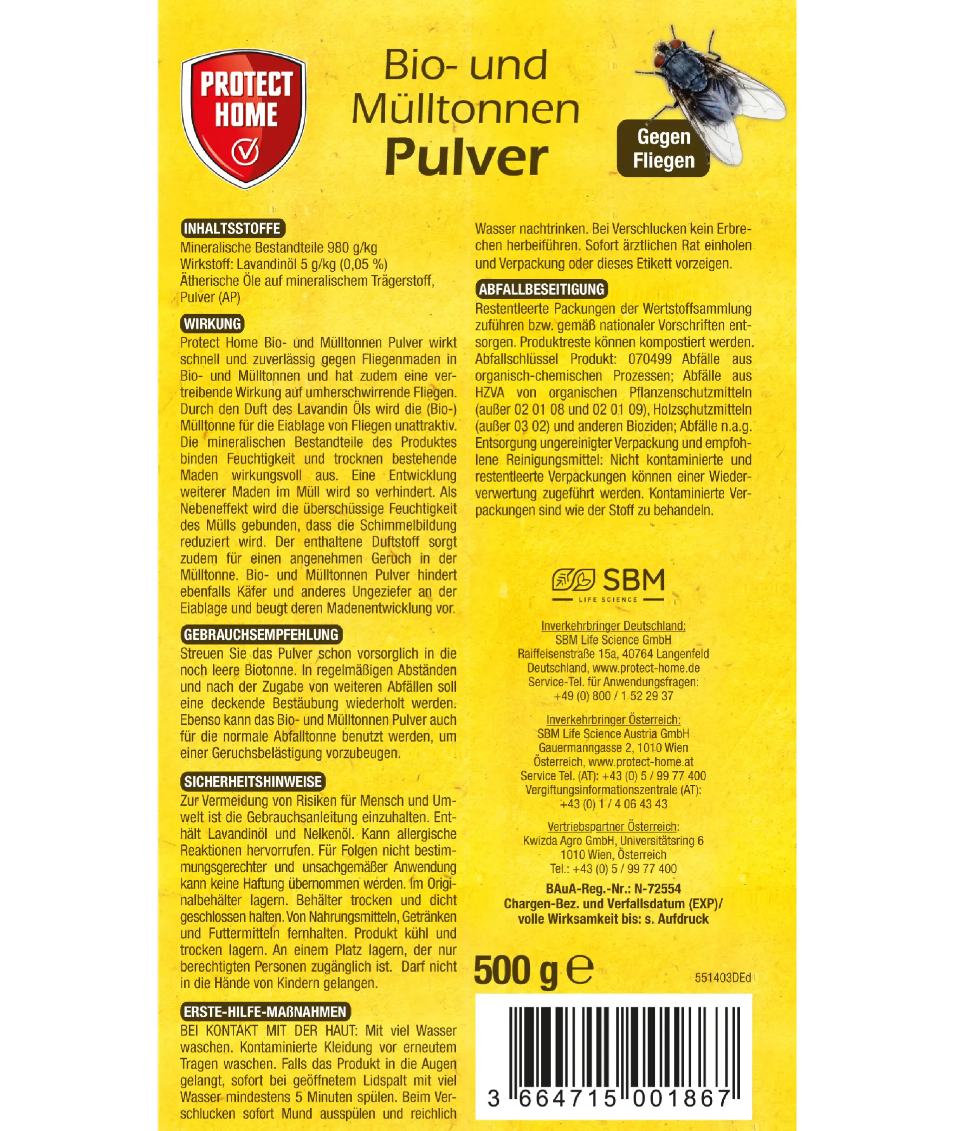 Protect Home Natria Bio- und Mülltonnen Pulver 500 g