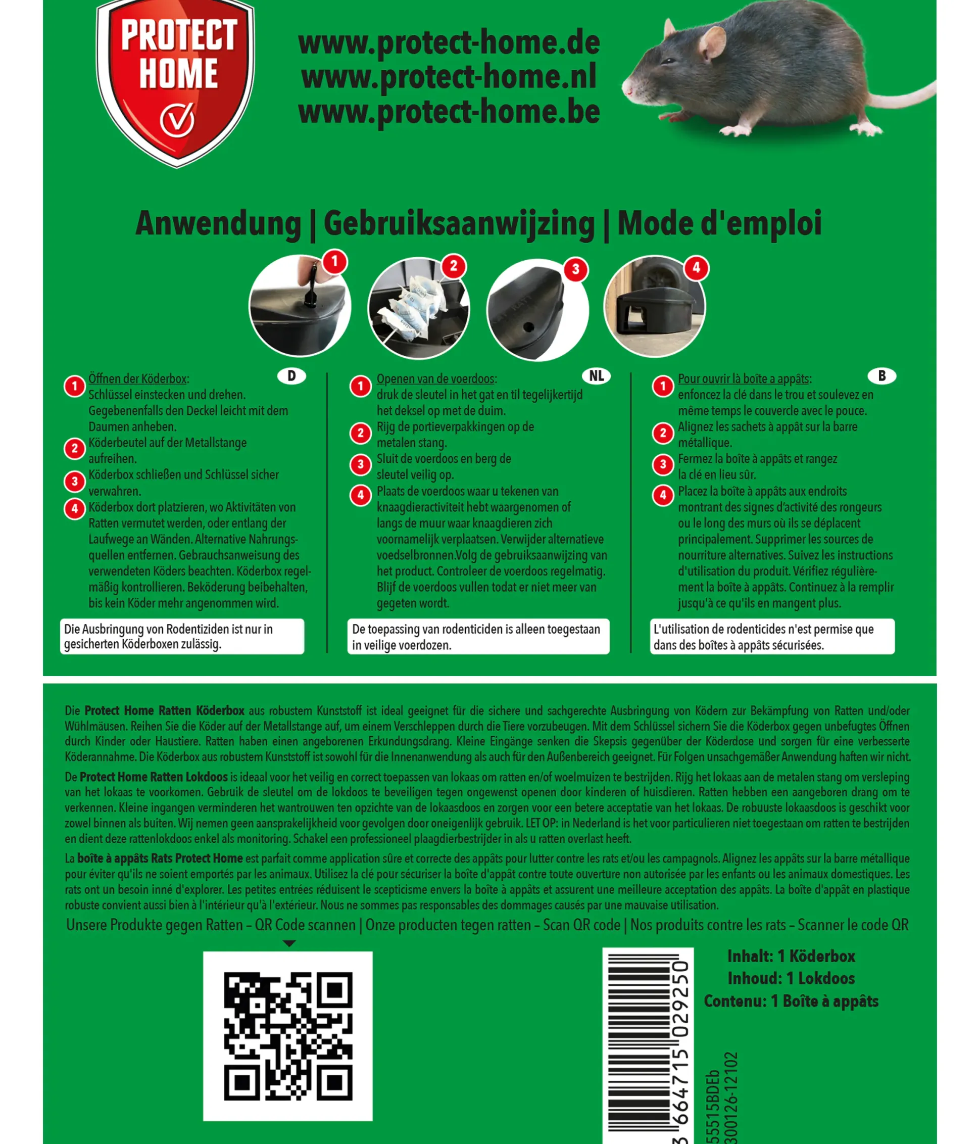 Protect Home Ratten Köderbox 1 Stück