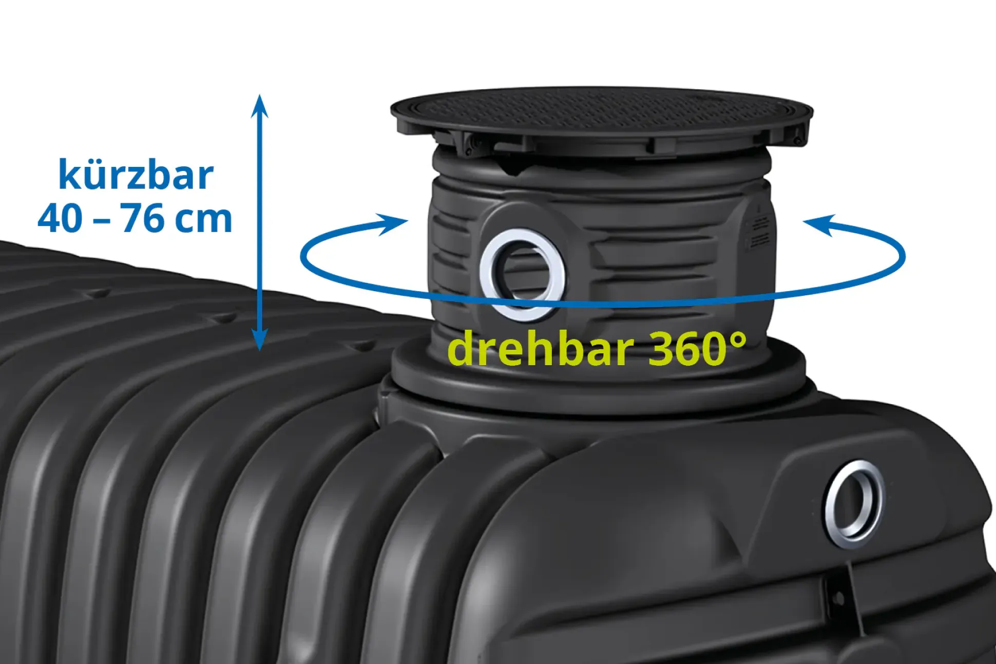 4rain Erdtank Primus 4200, inkl. Tankdomsystem & Tankabdeckung
