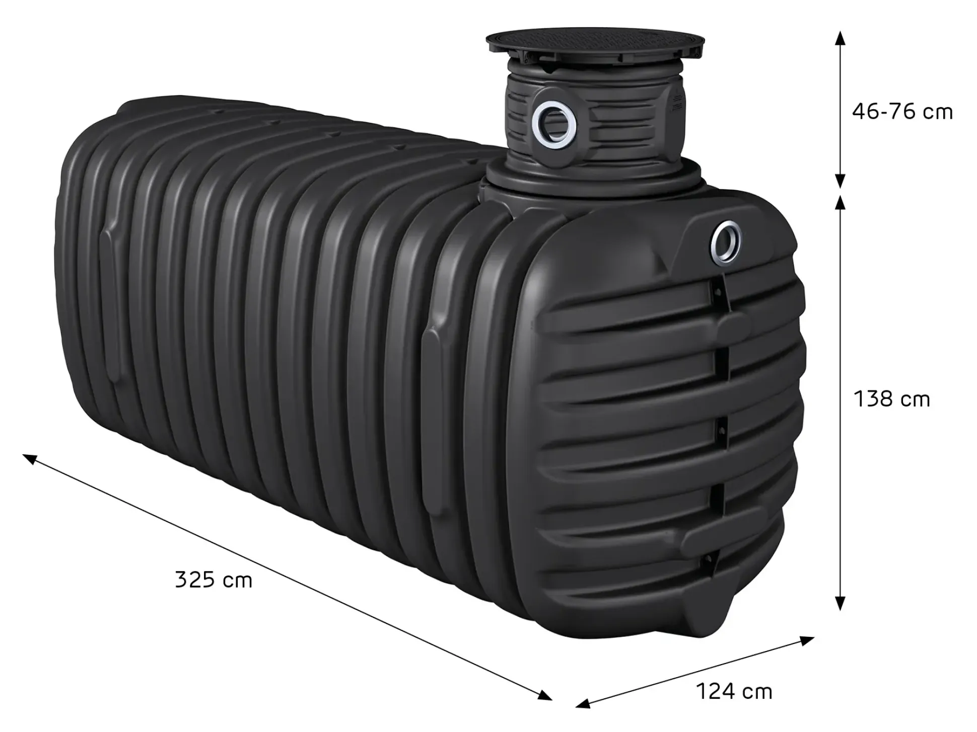 4rain Erdtank Primus 4200, inkl. Tankdomsystem & Tankabdeckung