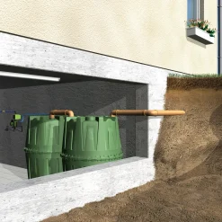 4rain Regenwasser Tank-Set Herkules 4.800 l, grün