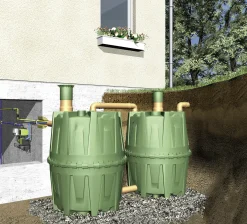 4rain Regenwasser Tank-Set Herkules 4.800 l, grün