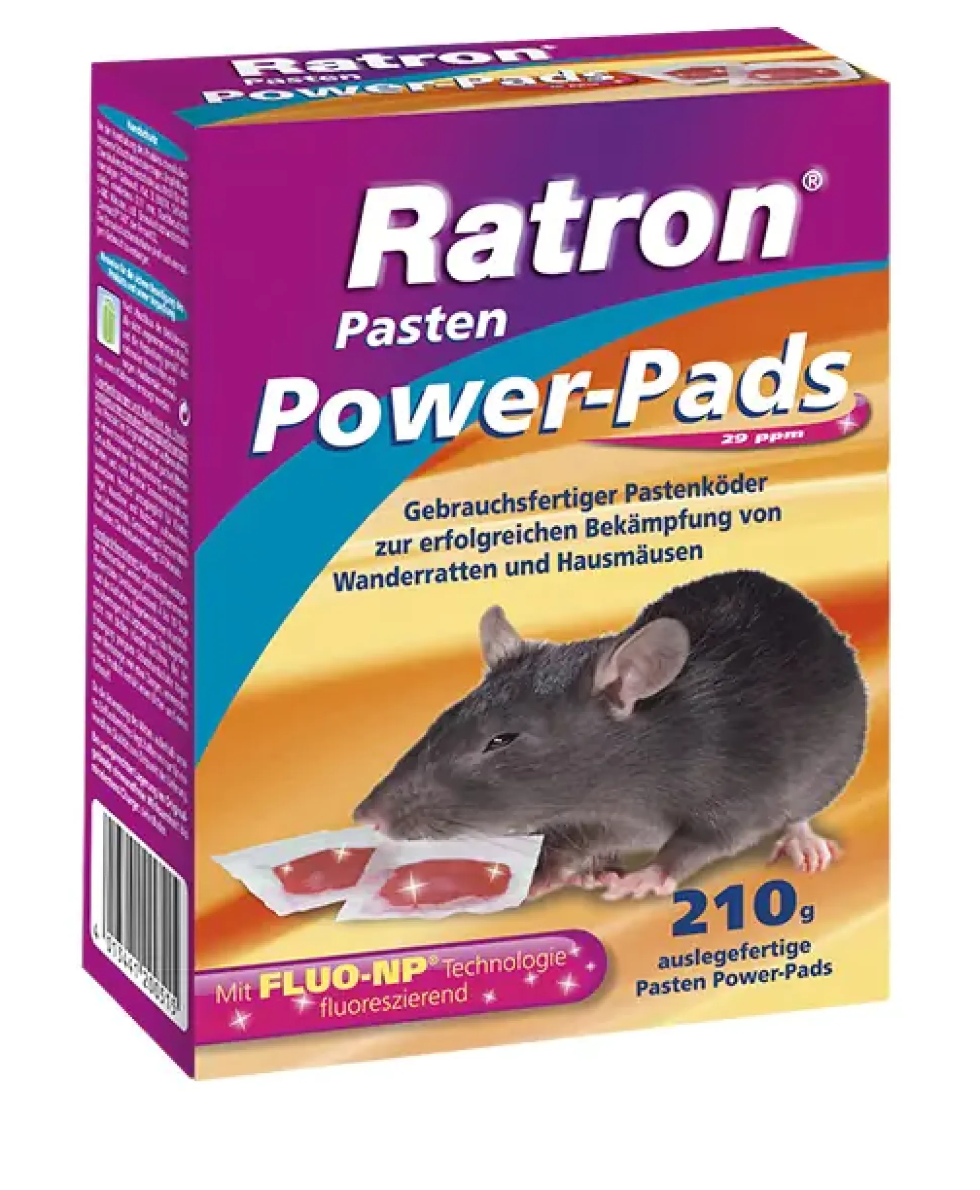 Ratron Rattenköder Pasten Power-Pads 29 ppm, 210 g