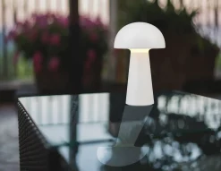Reality Leuchten LED Akku-Tischleuchte Lennon weiß