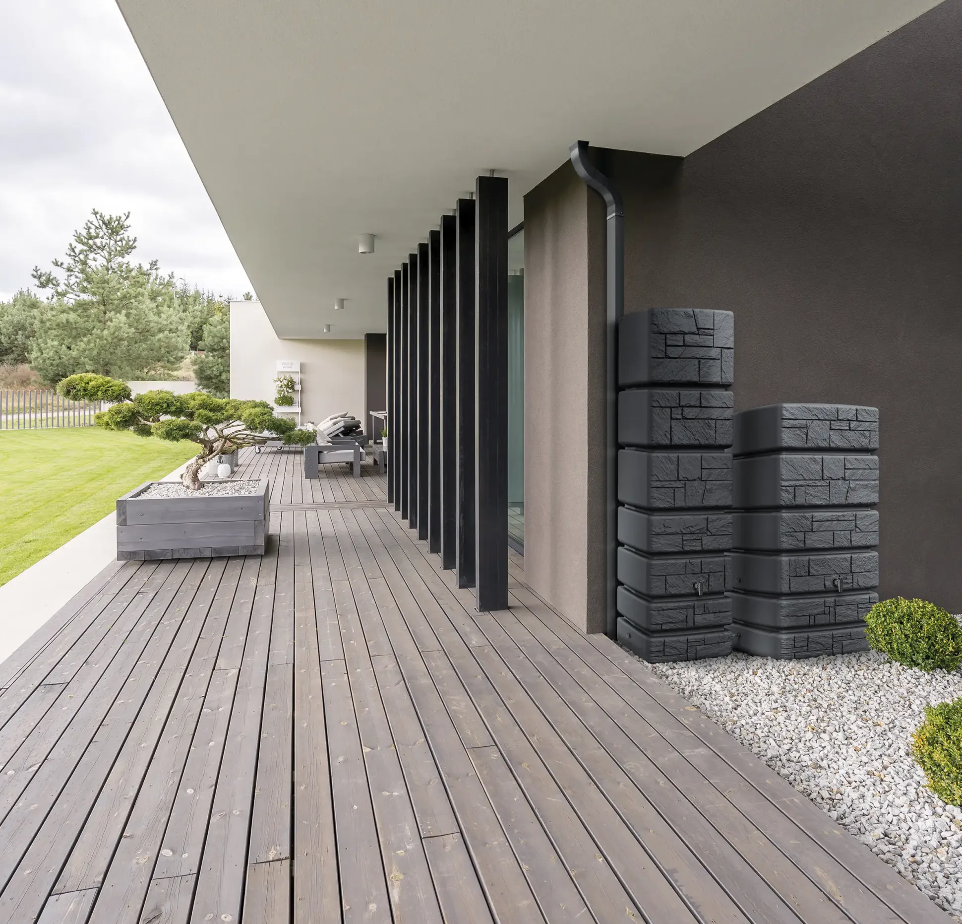 Regentank Tower Stone anthrazit, 350 L