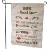 Riffelmacher Gartenfahne mit Stab "Hotel" 32 x 45/90 cm
