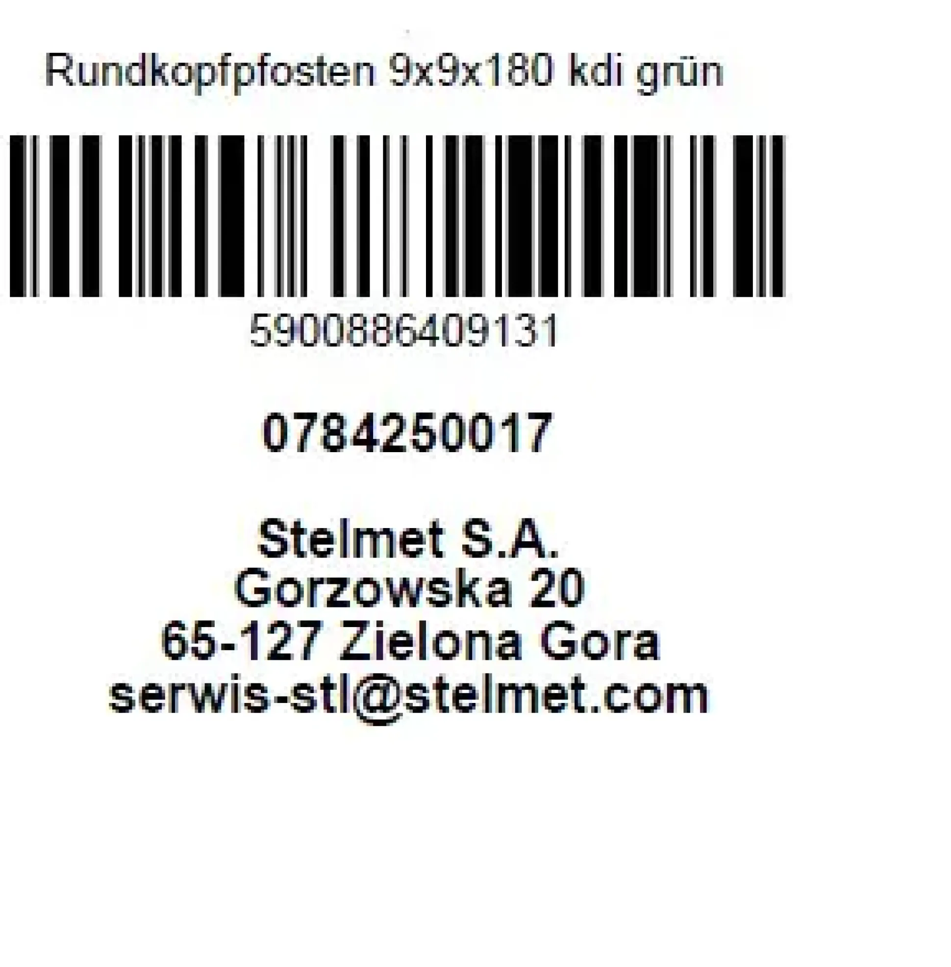 Rundkopfpfosten 180 cm, 90 x 90 mm, kesseldruckimprägniert
