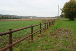 Rundpfahl Koppelzaun 2-reihig Höhe 168-180 cm 375 lfm