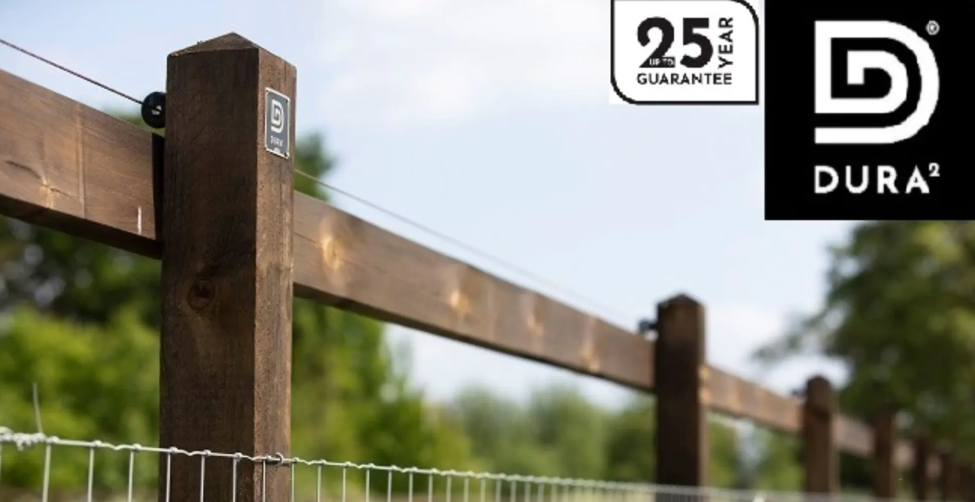Rundpfahl Koppelzaun 2-reihig Höhe 168-180 cm 66 lfm