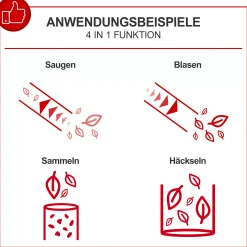 Scheppach Benzin Laubsauger bläser LBH3500P 900 Watt