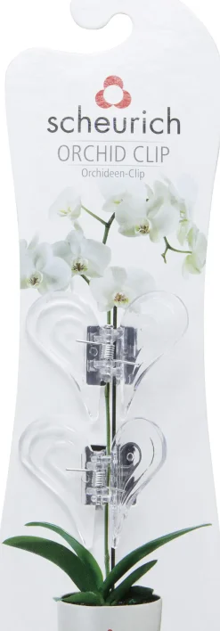 Scheurich Orchideen-Clips transparent 2er Pack