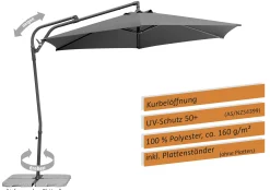 Schneider Ampelschirm Genua anthrazit Ø 300 cm