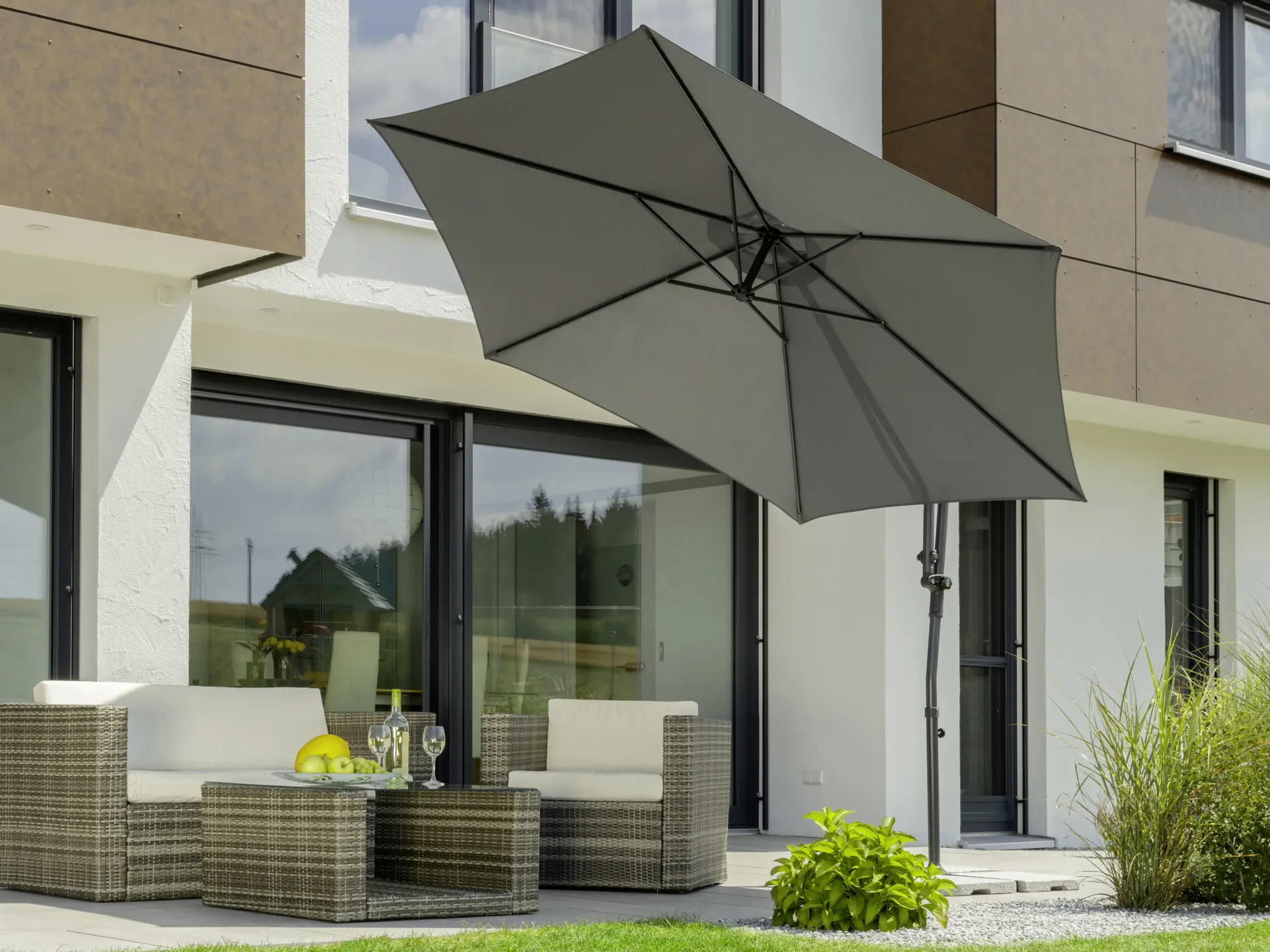 Schneider Ampelschirm Genua anthrazit Ø 300 cm