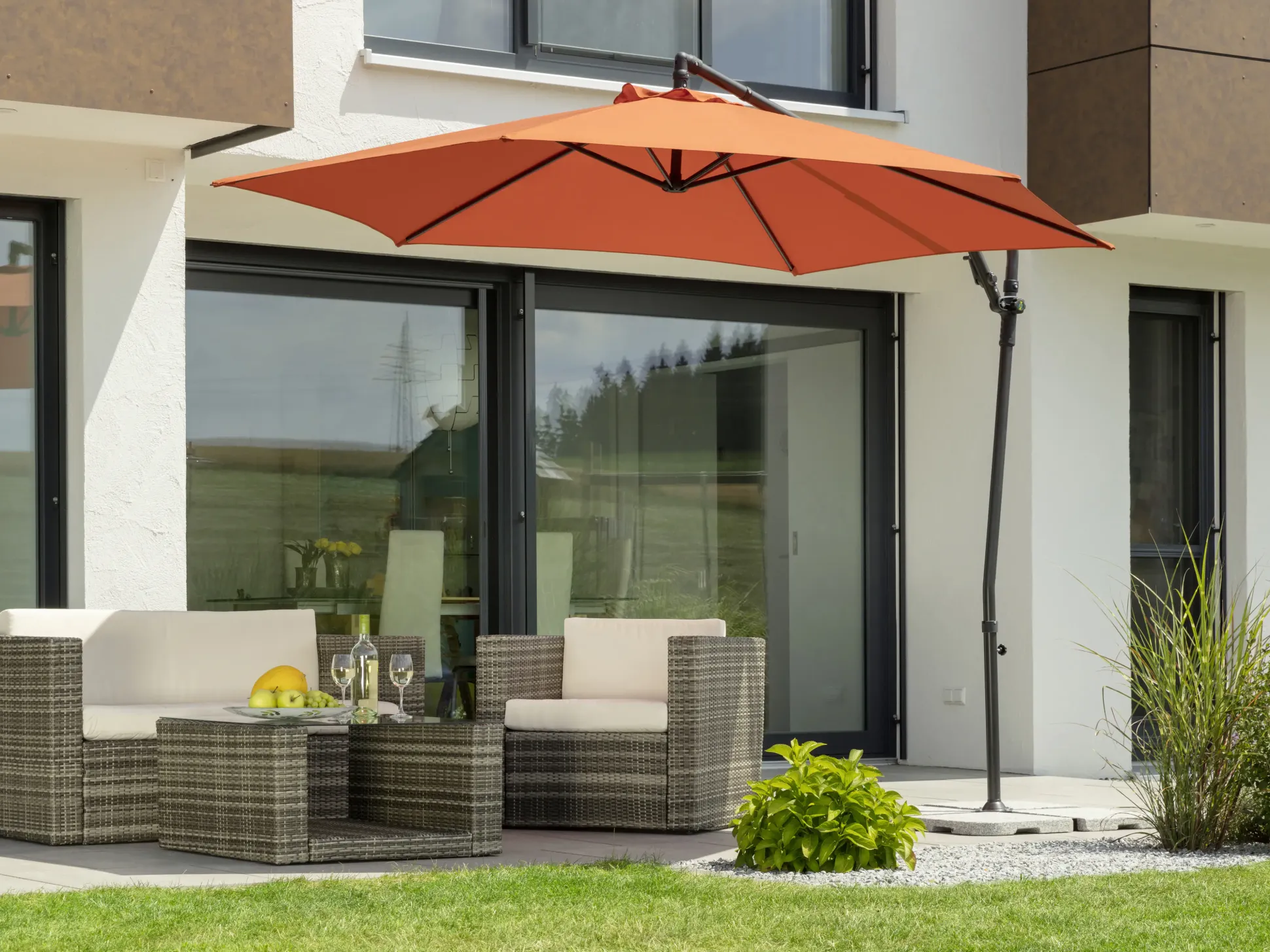 Schneider Ampelschirm Genua terracotta Ø 300 cm