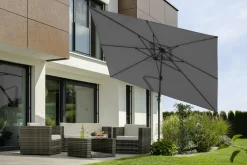 Schneider Ampelschirm Rhodos Twist anthrazit 350 x 260 cm