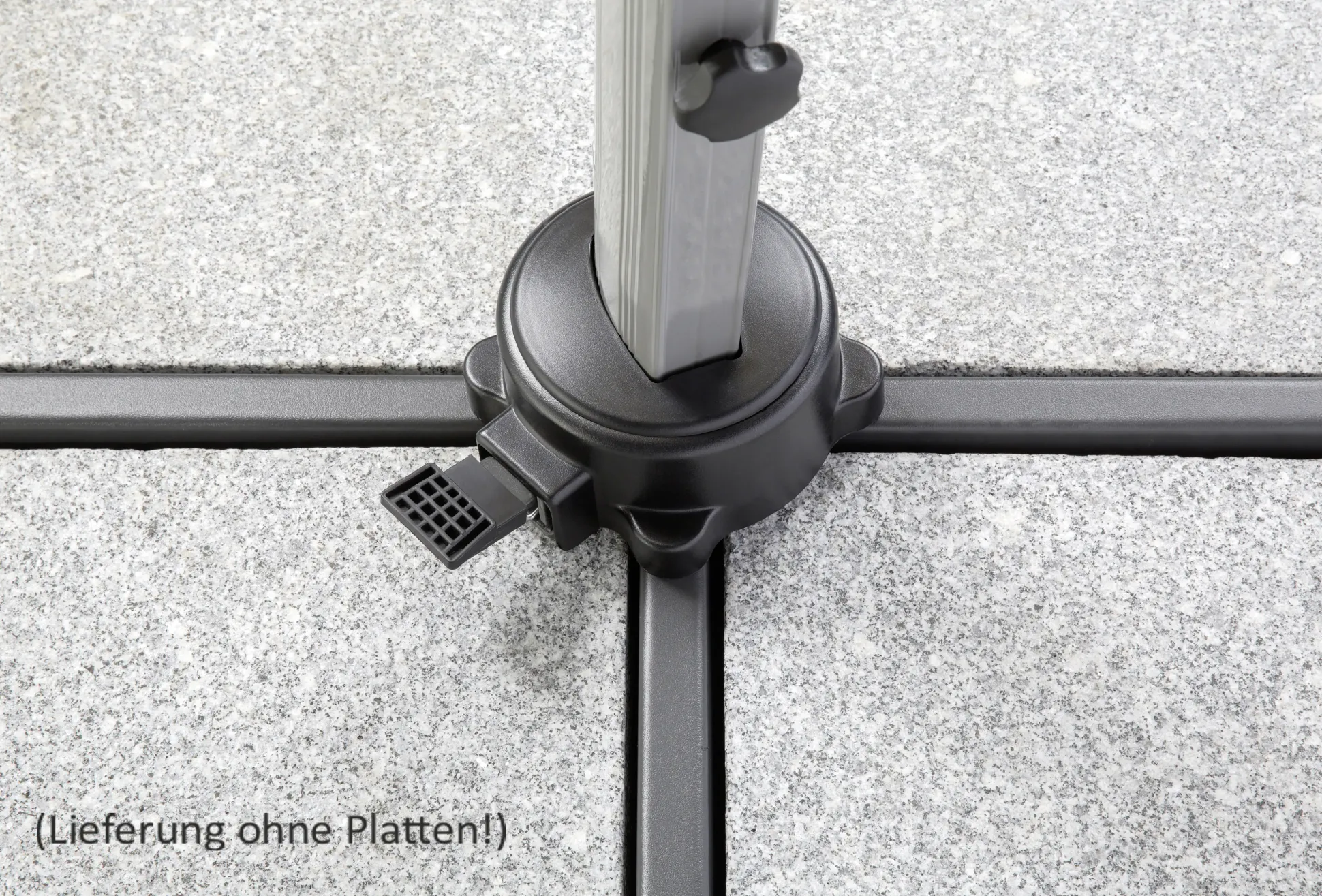 Schneider Ampelschirm Rhodos Rondo anthrazit, Ø 350 cm