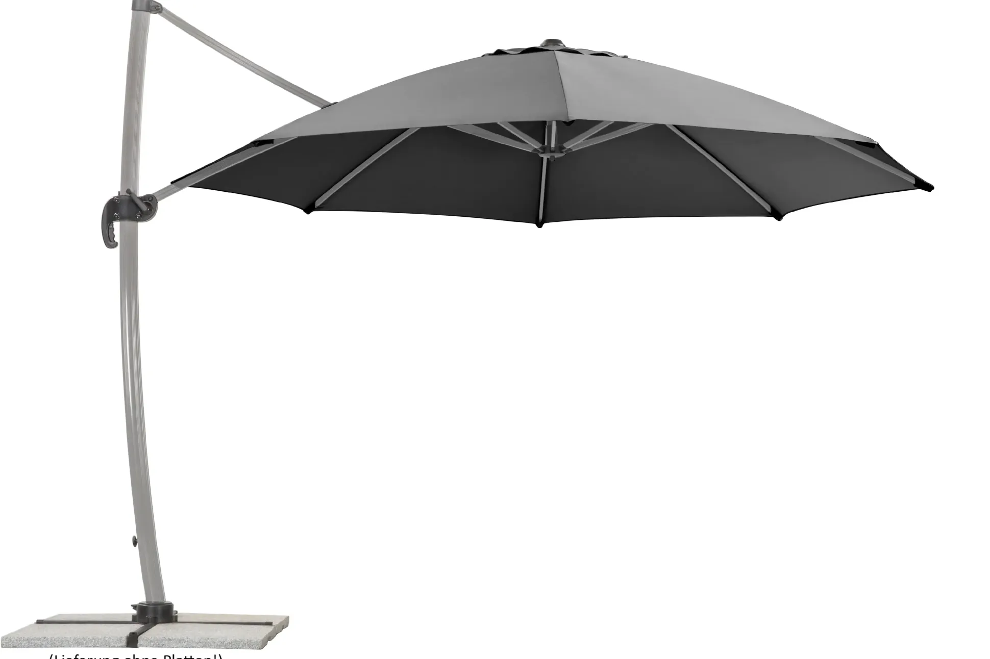 Schneider Ampelschirm Rhodos Rondo anthrazit, Ø 350 cm