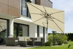Schneider Ampelschirm Rhodos Twist natur 350 x 260 cm