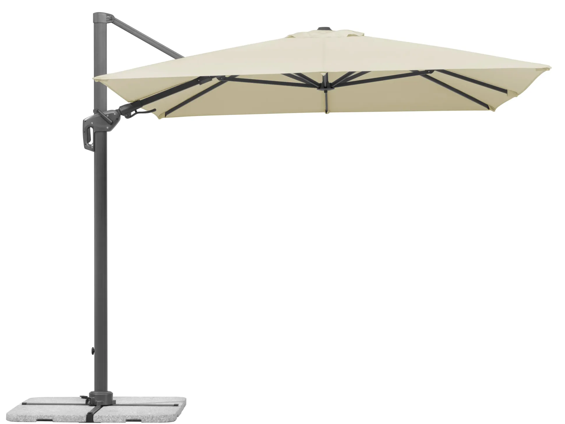 Schneider Ampelschirm Rhodos Twist natur 350 x 260 cm
