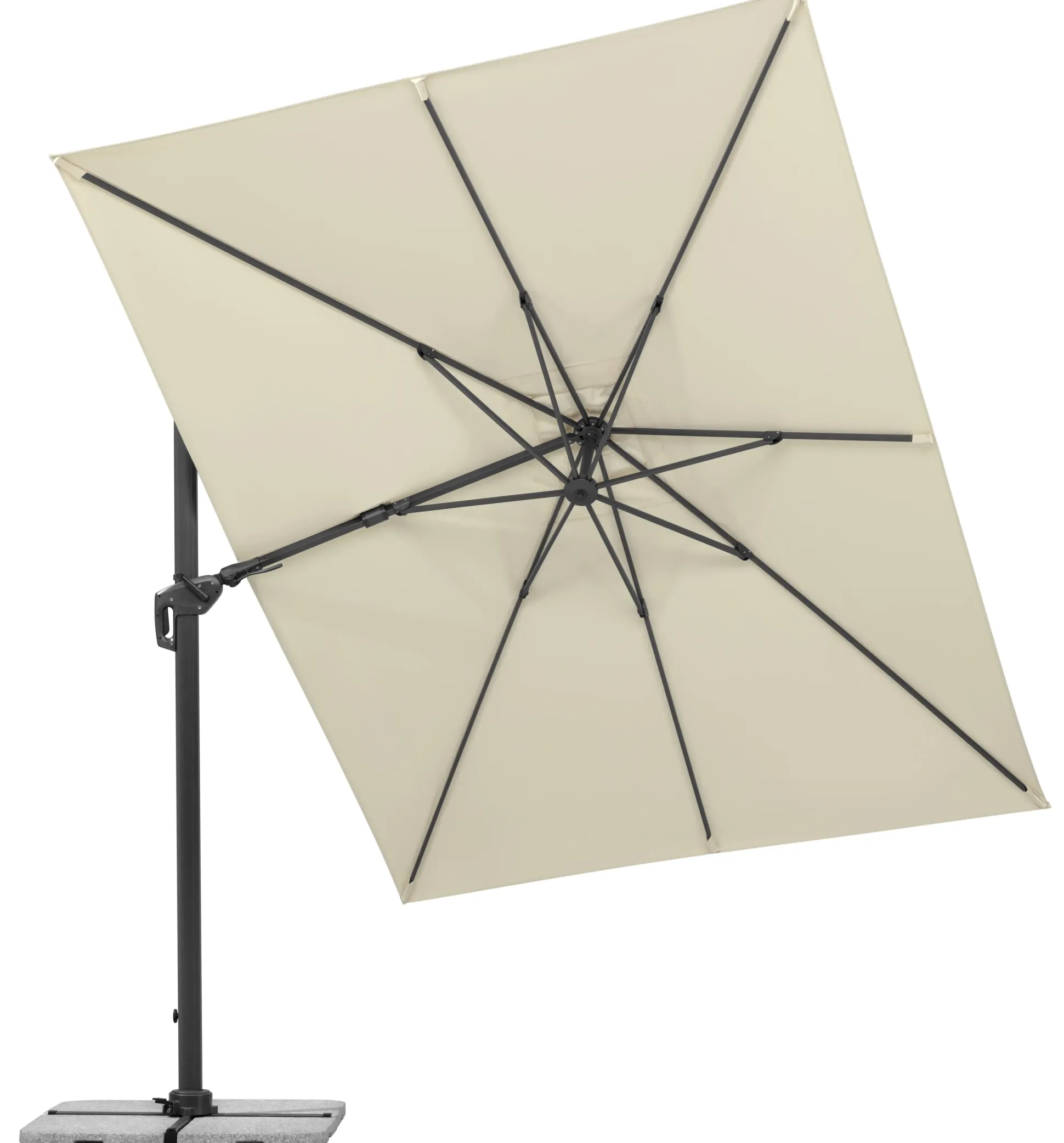 Schneider Ampelschirm Rhodos Twist natur 350 x 260 cm