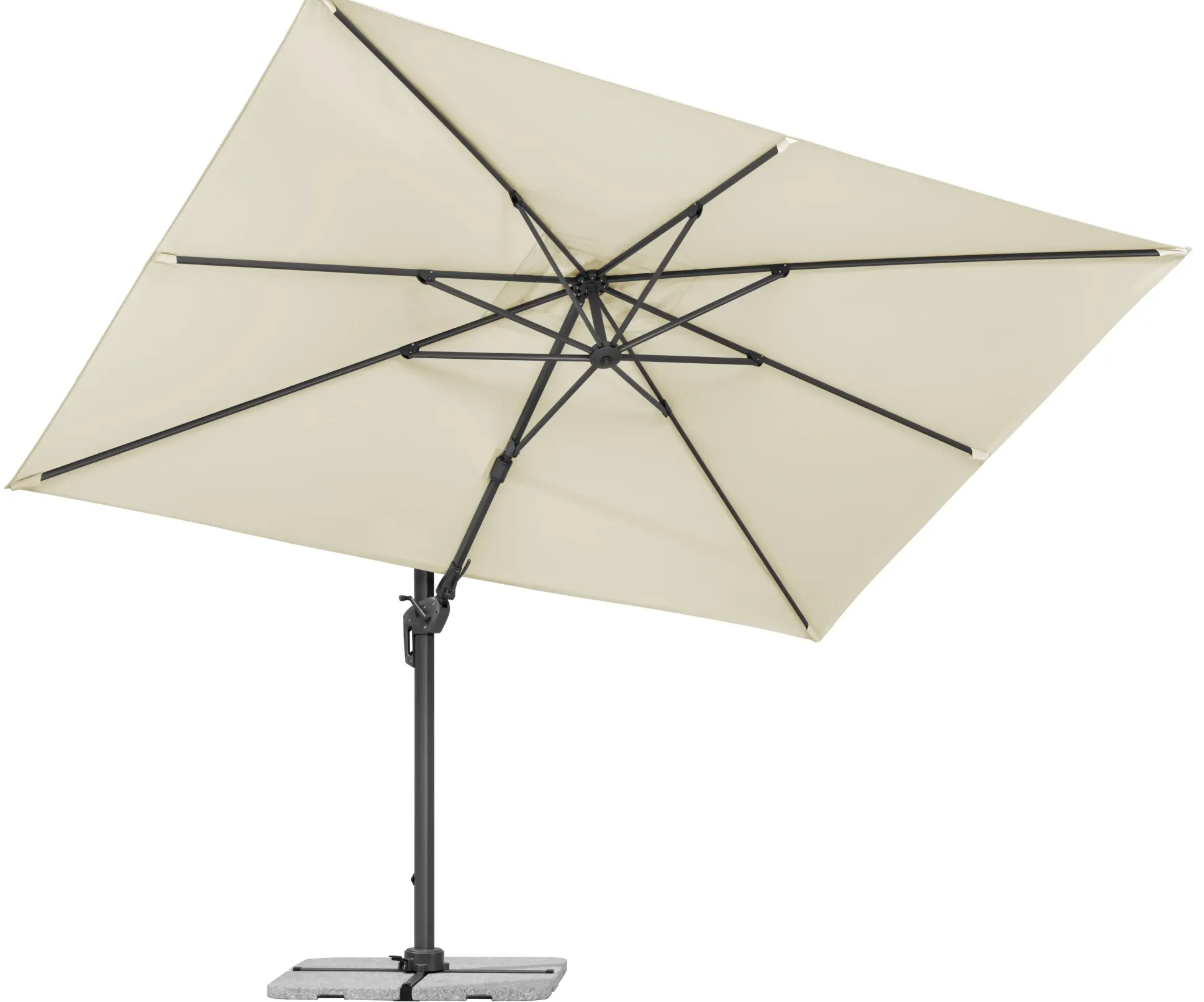 Schneider Ampelschirm Rhodos Twist natur 350 x 260 cm