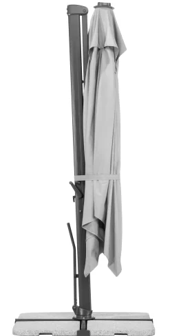 Schneider Ampelschirm Rhodos Smart silbergrau 300 x 300 cm