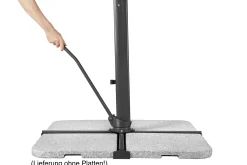 Schneider Ampelschirm Rhodos Smart silbergrau 300 x 300 cm