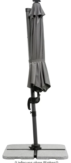 Schneider Ampelschirm Rhodos Blacklight anthrazit Ø 300 cm