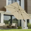 Schneider Ampelschirm Rhodos Twist Woody natur 300 x 300 cm