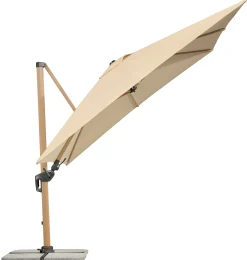 Schneider Ampelschirm Rhodos Twist Woody natur 300 x 300 cm