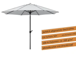 Schneider Sonnenschirm Adria silbergrau, ca. 300 cm Ø