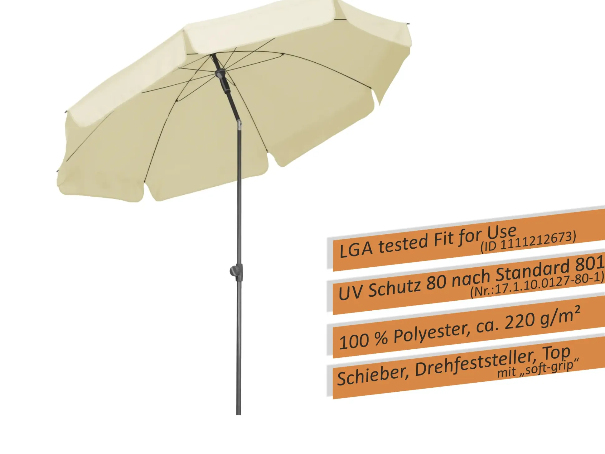 Schneider Sonnenschirm Aquila natur Ø 200 cm