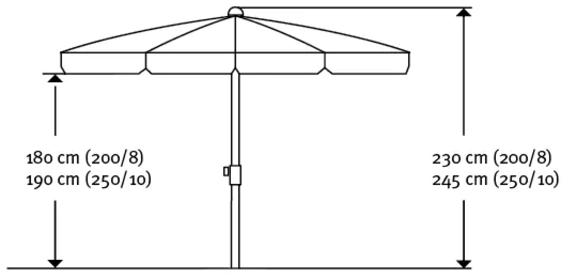 Schneider Sonnenschirm Aquila silbergrau, Ø 250 cm