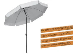 Schneider Sonnenschirm Aquila silbergrau, Ø 250 cm