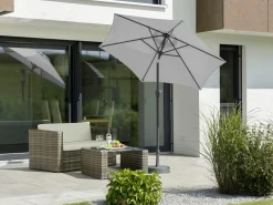 Schneider Sonnenschirm Bilbao silbergrau Ø 220 cm