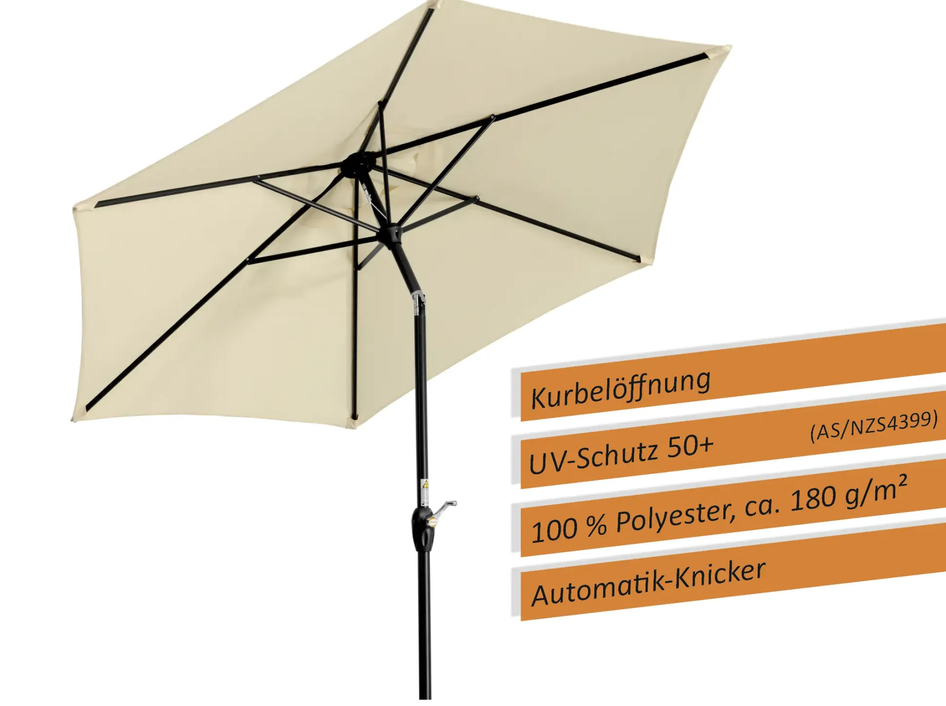 Schneider Sonnenschirm Bilbao natur Ø 220 cm