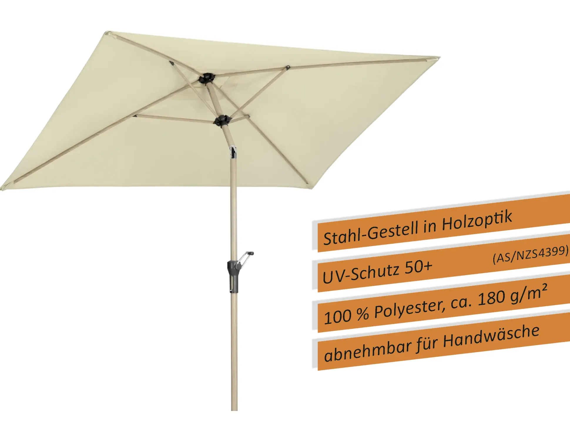 Schneider Sonnenschirm Cordoba natur 230 x 150 cm
