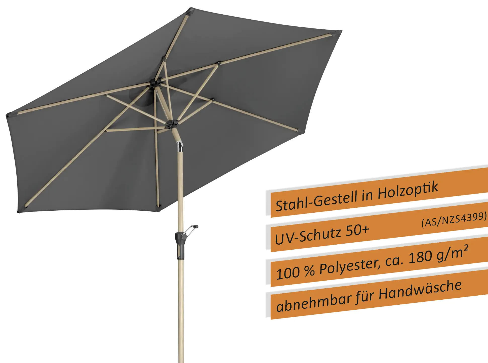 Schneider Sonnenschirm Cordoba anthrazit Ø 270 cm
