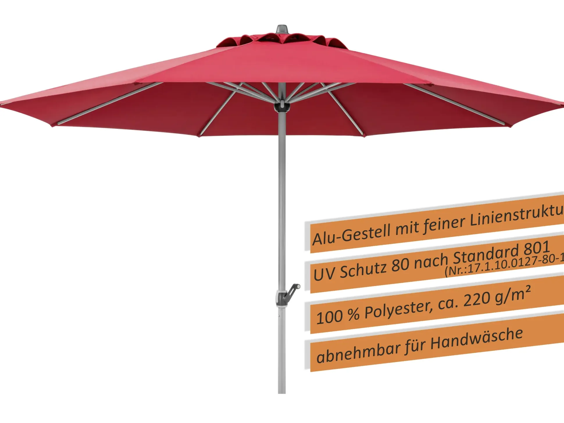 Schneider Sonnenschirm Gemini dunkelrot Ø 360 cm