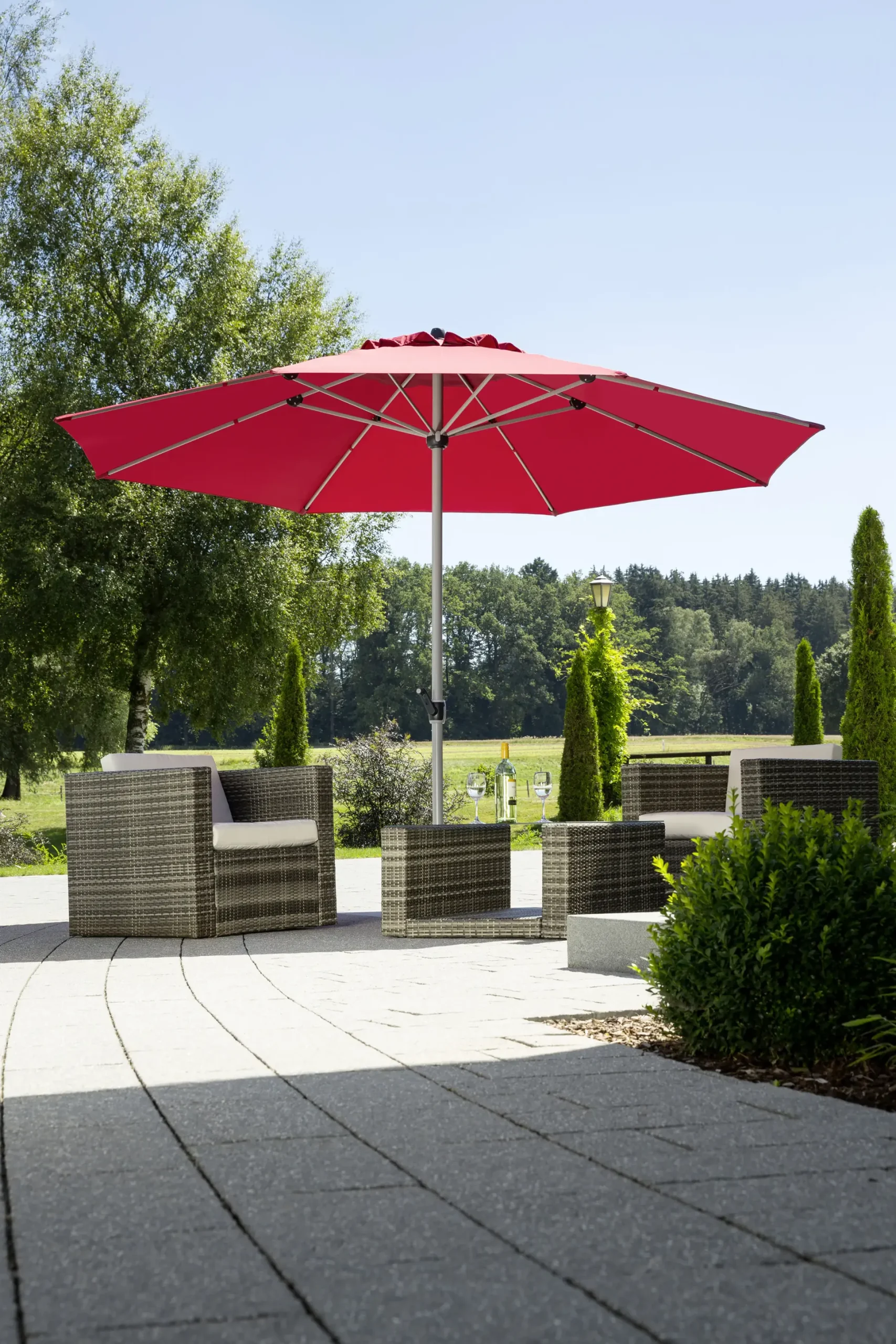 Schneider Sonnenschirm Gemini dunkelrot Ø 360 cm