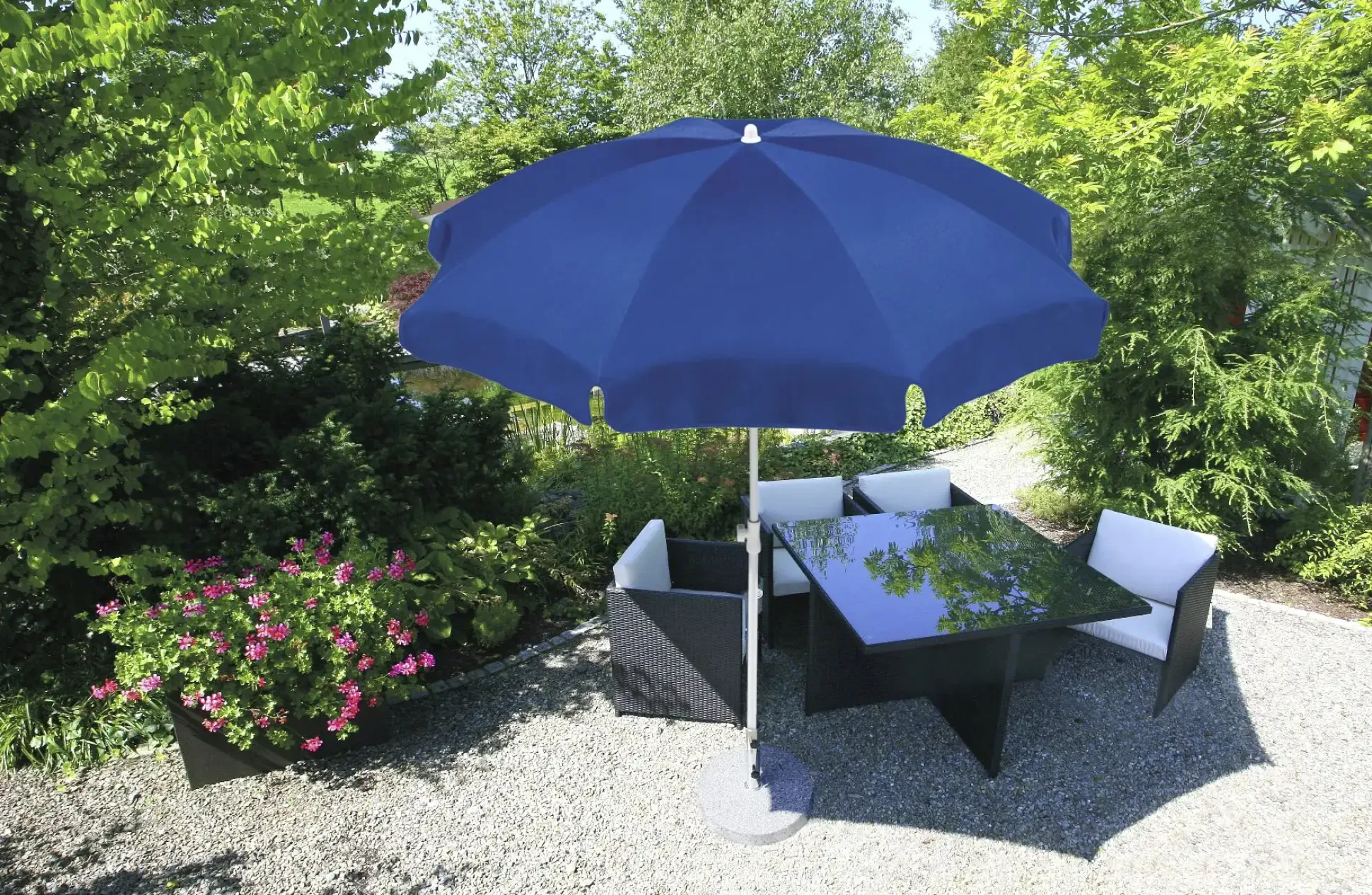 Schneider Sonnenschirm Ibiza blau Ø 240 cm