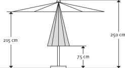 Schneider Sonnenschirm Korsika braun Ø 320 cm