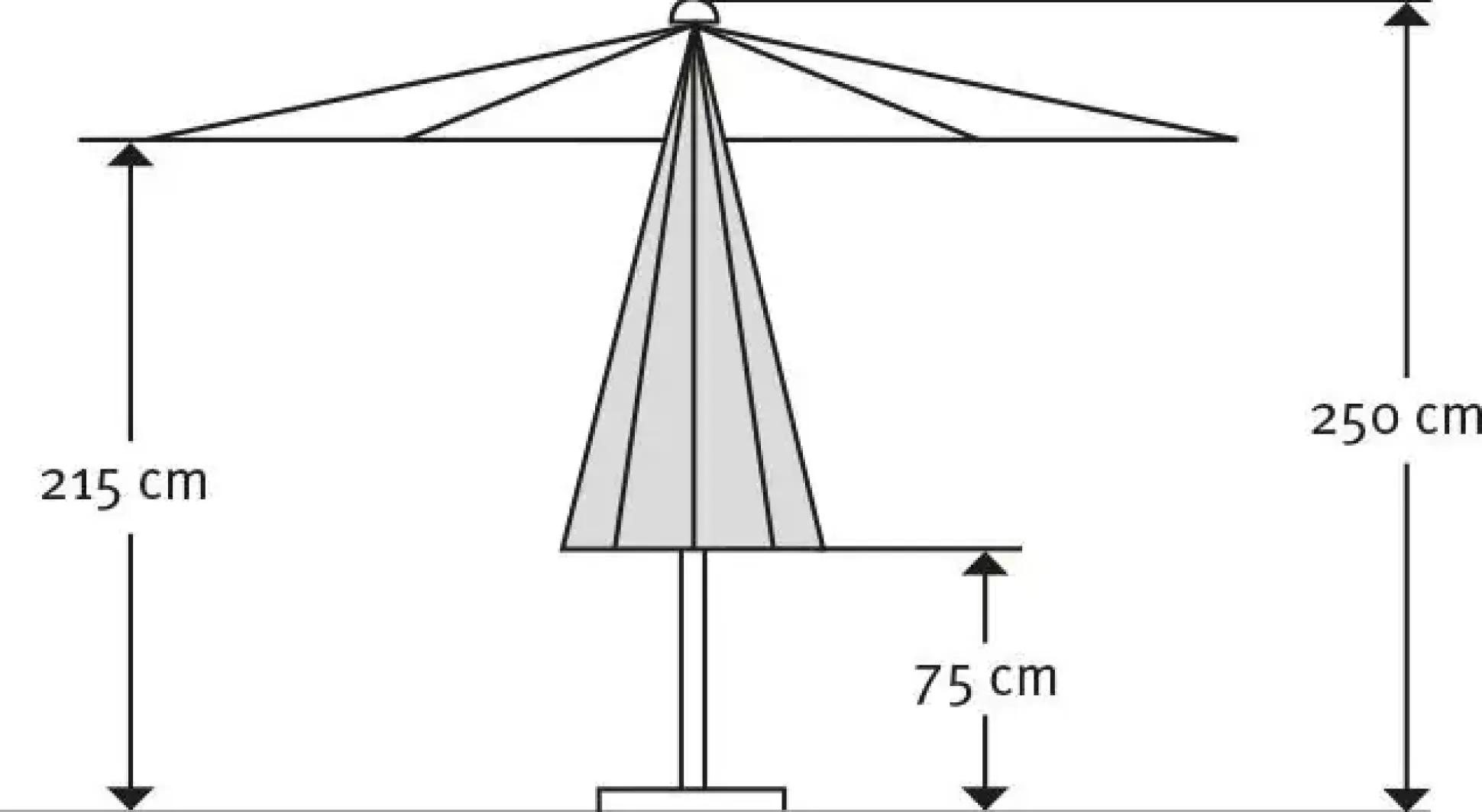 Schneider Sonnenschirm Korsika natur Ø 320 cm