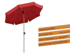 Schneider Sonnenschirm Locarno rot Ø 150 cm