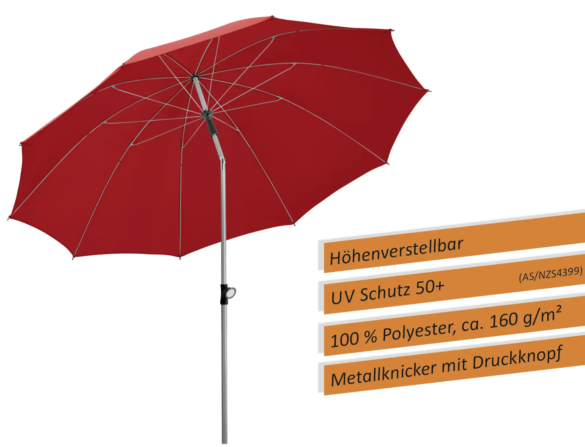 Schneider Sonnenschirm Locarno rot Ø 220 cm